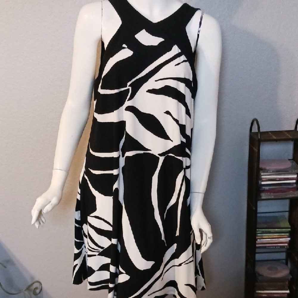 Ralph Lauren Black and White Sleeveless Dress